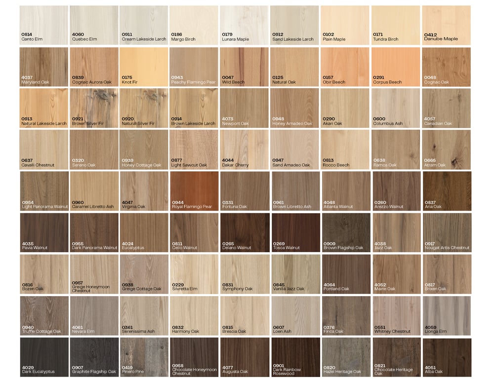 Woodgrains - Interior 2.3 Color Chart - Image